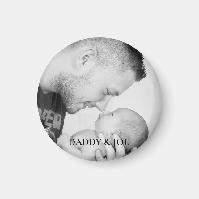 Personalised Father and Son Photo Magnet (Front)