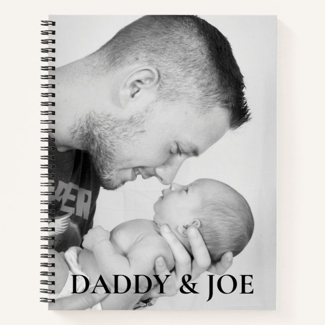 Personalised Father and Son Photo Notebook (Front)