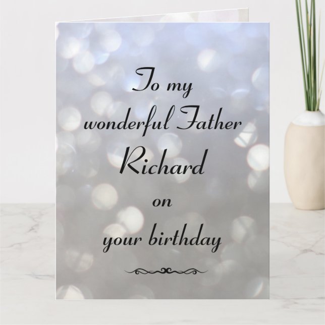 Personalised Father Birthday Card (Front)