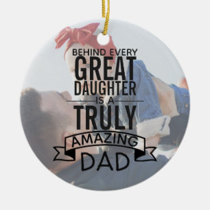 Personalised Father Daughter Photo Ornament
