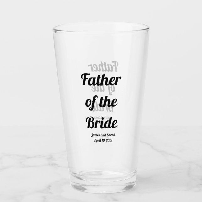 Personalised Father of the Bride Glass (Front)