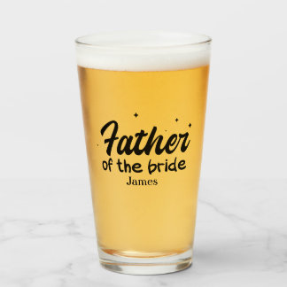 Personalised Father of the Bride Glass