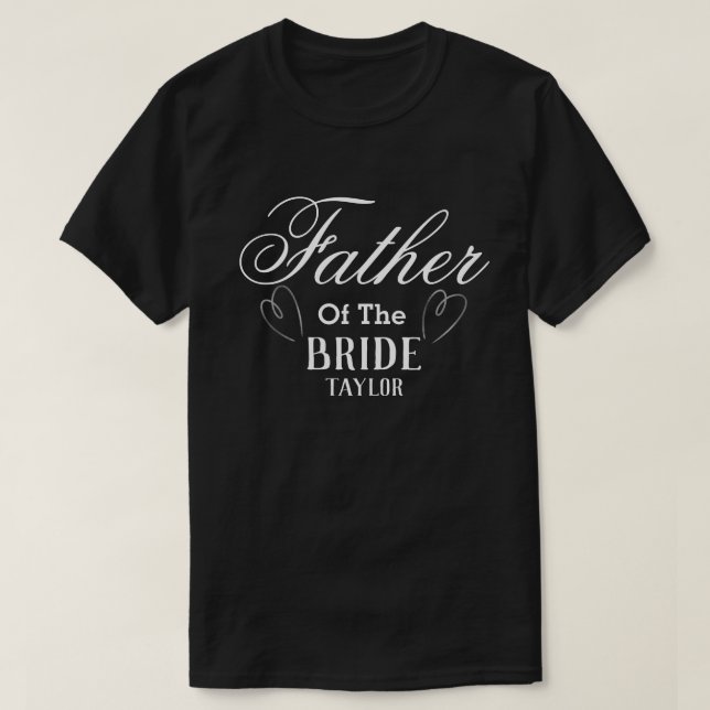 Personalised father of the Bride T-Shirt (Design Front)