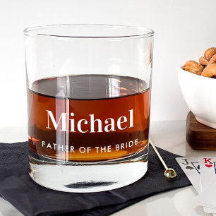 Personalised Father Of The Bride Wedding Gift Whiskey Glass