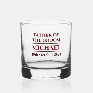 Personalised Father Of The Groom Tumblers Whisky Whiskey Glass