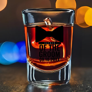 Personalised Father of the Groom Wedding Day Gift  Shot Glass