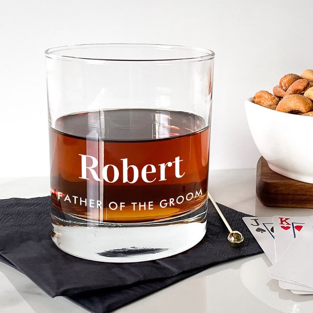 Personalised Father Of The Groom Wedding Gift Whiskey Glass (Creator Uploaded)