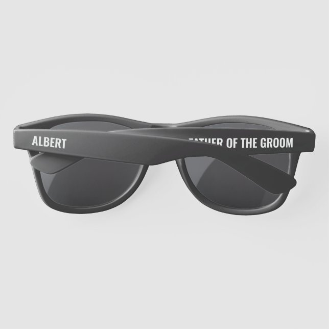 Personalised Father of the Groom Wedding Sunglasses (Back)