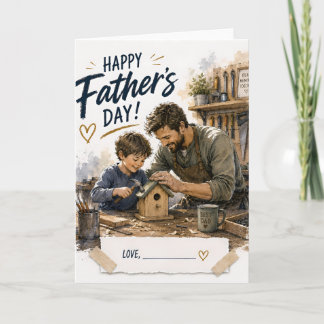 Personalised Father Son Greeting Card