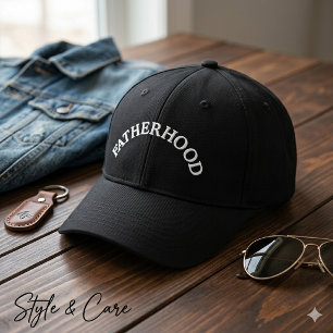 Personalised Fatherhood Text Stylish Embroidered Hat