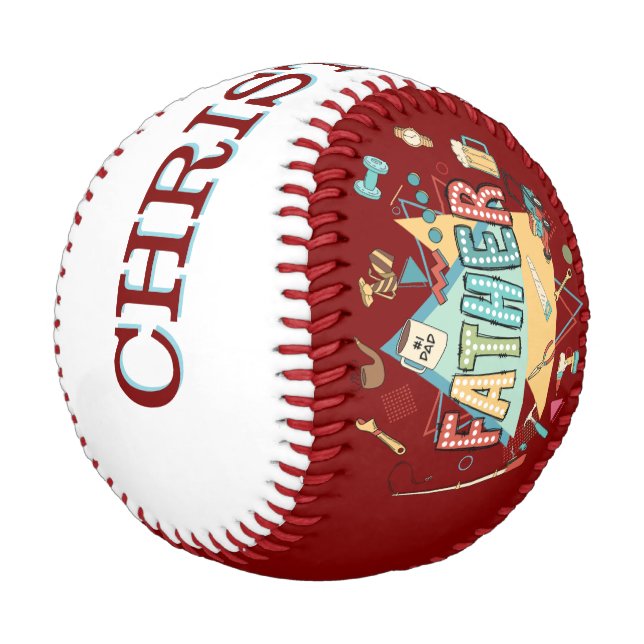 Personalised Father's Day Baseball (Angled)
