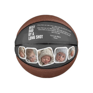 Personalised Fathers Day Best Dad By A Long Shot Mini Basketball