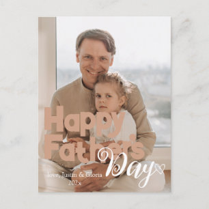 Personalised Fathers Day, best dad ever gift  Holiday Postcard