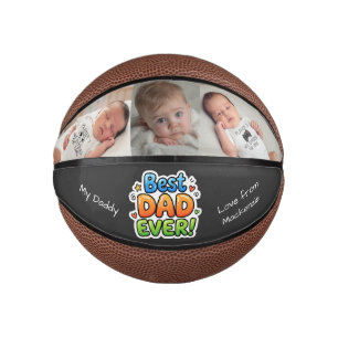 Personalised Father's Day Best Dad Ever Photo  Mini Basketball