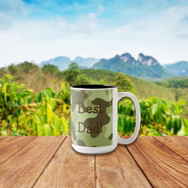 Personalised father's day Camouflage Mug (Best dad Coffee Mug)