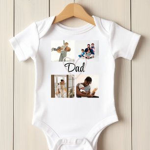 Personalised Fathers Day Custom Photo and Text Baby Bodysuit