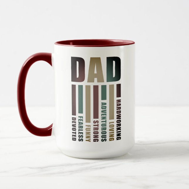 Personalised Father's Day "DAD" Description Mug (Left)