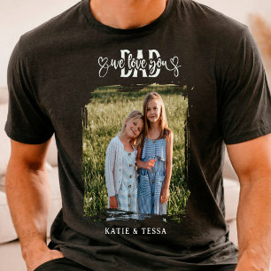 Personalised Fathers Day Dad Family Photo T-Shirt