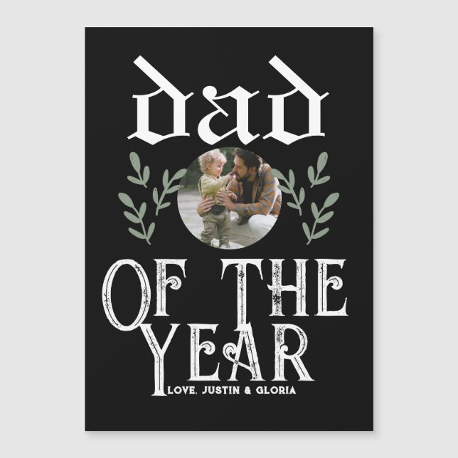 Personalised Fathers Day, dad of the year gift   (Front)