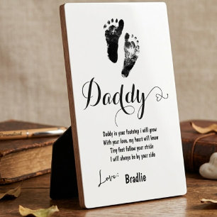 Personalised Father's Day Footprint Keepsake Plaque