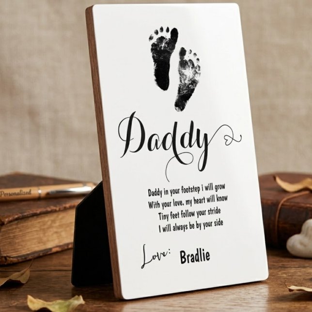 Personalised Father's Day Footprint Keepsake  Plaque (Creator Uploaded)