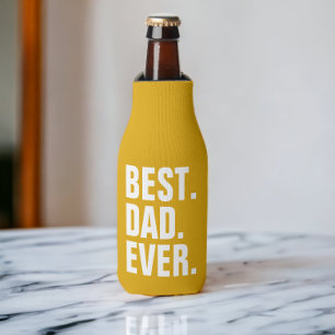 Personalised Fathers Day Gift Best Dad Ever Bottle Cooler