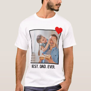 Personalised Fathers Day Gift Best Dad Ever Photo T-Shirt
