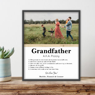 Personalised Father's Day Gift For Grandparent Poster