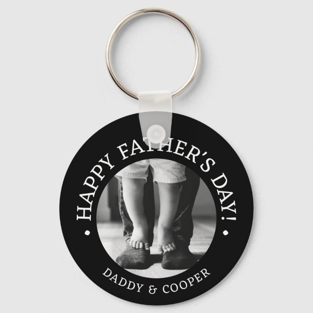 Personalised Father's Day Gift Photo Key Ring (Front)
