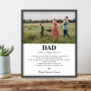 Personalised Father's Day Gift  Photo Poster
