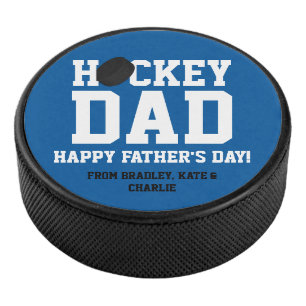 Personalised Fathers Day Ice  Hockey Puck