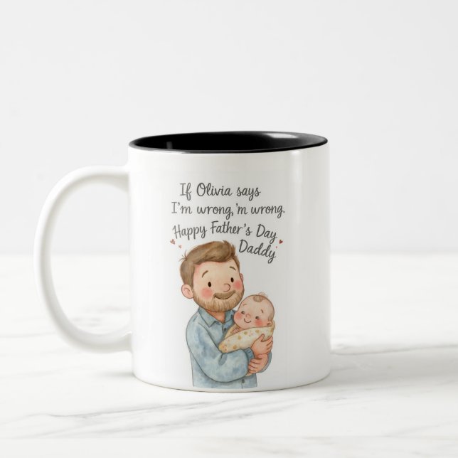 Personalised Father's Day Mug Gift for New Dad (Left)