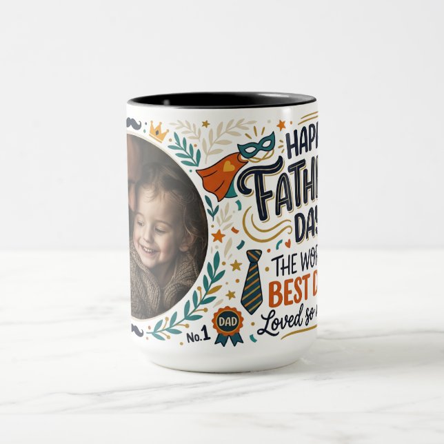 Personalised Father's Day Mug with Photo (Center)