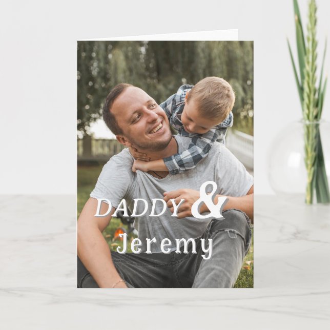 Personalised Father's Day Photo Card (Front)