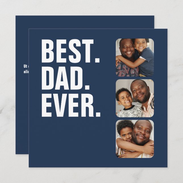 Personalised Fathers Day Photo Gift Best Dad Ever (Front/Back)