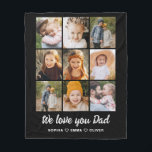 Personalised Fathers Day Photo Instagram Collage Fleece Blanket<br><div class="desc">The Personalised Father’s Day Photo Instagram Collage Fleece Blanket is a heartwarming gift that celebrates Dad in the most memorable way. Featuring a custom collage of your favourite family moments, this blanket is designed in an Instagram-inspired layout, perfect for showcasing up to nine photos. Made from soft, high-quality fleece, it’s...</div>