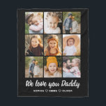 Personalised Fathers Day Photo Instagram Collage Fleece Blanket<br><div class="desc">The Personalised Father’s Day Photo Instagram Collage Fleece Blanket is a heartwarming gift that celebrates Dad in the most memorable way. Featuring a custom collage of your favourite family moments, this blanket is designed in an Instagram-inspired layout, perfect for showcasing up to nine photos. Made from soft, high-quality fleece, it’s...</div>