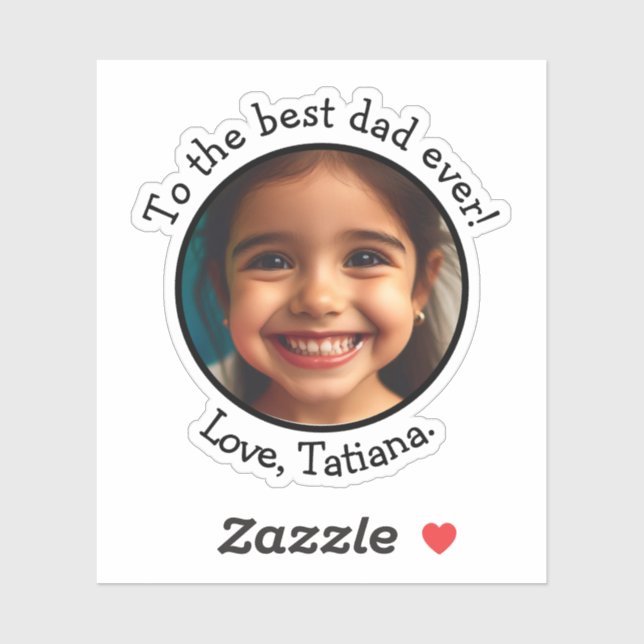 Personalised Father's Day Photo Name Keepsake (Sheet)