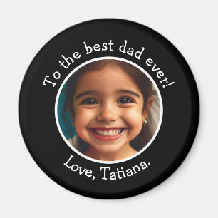 Personalised Father's Day Photo Name Keepsake Magnet