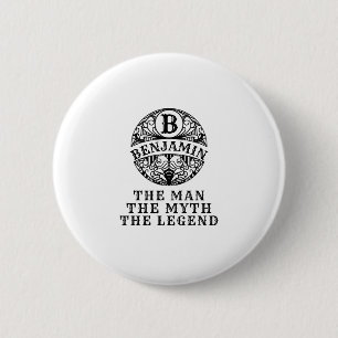 Personalised Fathers day the man the myth legend 6 Cm Round Badge
