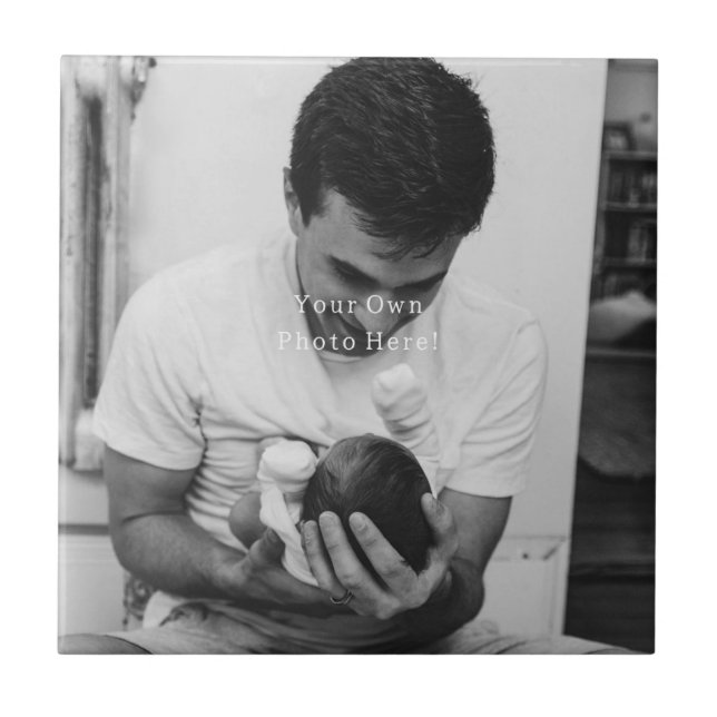 Personalised Father's Day Your Own Photo. Tile (Front)