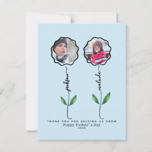 Personalised Fathers Garden Photo gift from kids Postcard