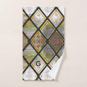 Personalised Faux Flowered Window Art Hand Towel