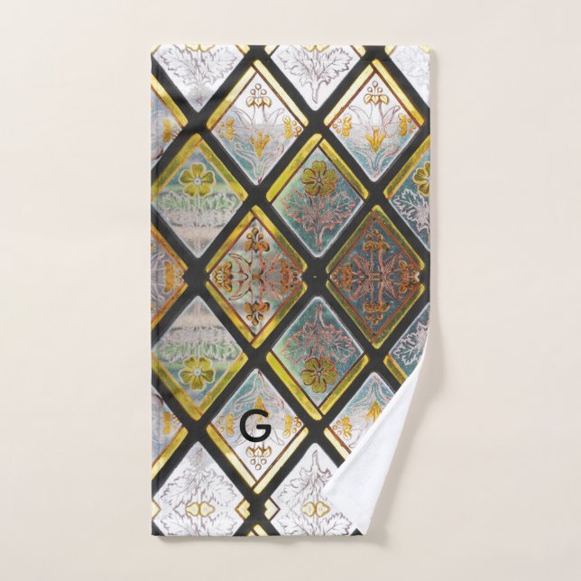 Personalised Faux Flowered Window Art Hand Towel (Hand Towel)
