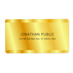 Personalised Faux Gold Metallic Look Elegant