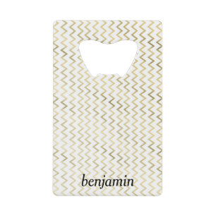 Personalised Faux Gold Zig-Zag Pattern