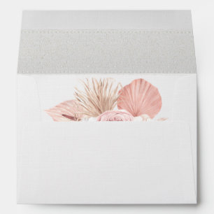 Personalised Faux Lace Boho Florals Script Name Envelope