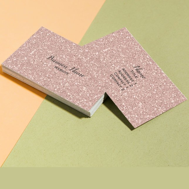 Personalised Faux Rose Gold Glitter Business Card (Creator Uploaded)