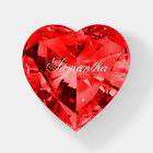 Personalised Faux Shiny Red Gemstone