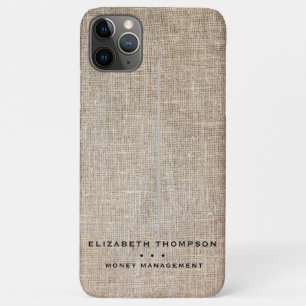 Personalised Faux Tan Linen Case-Mate iPhone Case